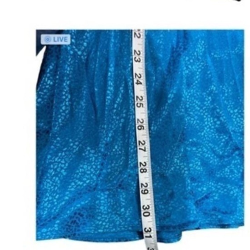 Zara Womens Blue Satin Fit and Flare Mini Dress Size S - Picture 9 of 10